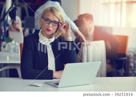 Portrait of a blonde female business partner in 39251919