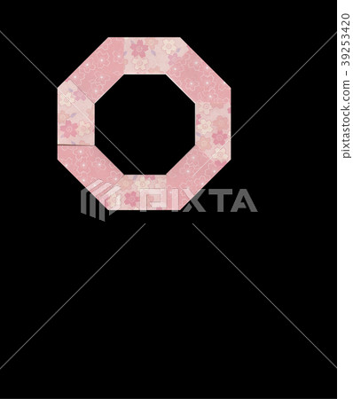 Octagonal frame Chiyogami pink Octagonal frame Chiyogami pink 39253420