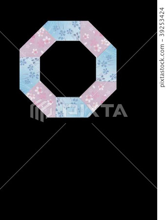 Octagonal frame Chiyogami Blue Pink Octagonal frame Chiyogami Blue Pink 39253424