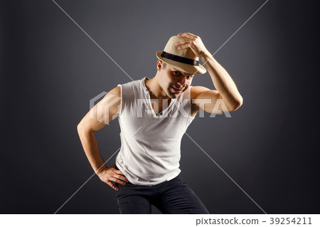 Man fashion model, stylish young man wearing 39254211