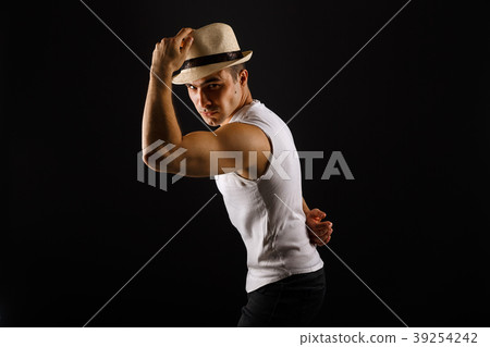 Man fashion model, stylish young man wearing 39254242