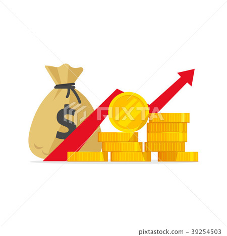Profit money or budget vector illustration, flat 39254503
