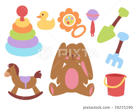 Baby toys icons cartoon family kid toyshop design Baby toys icons cartoon family kid toyshop design 39255290