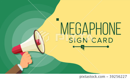 Megaphone In Human Hand Vector. Elections Symbol 39256227