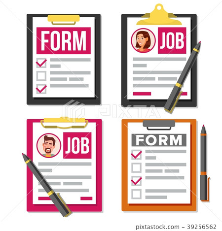Claim Form Set Vector. Business Document 39256562