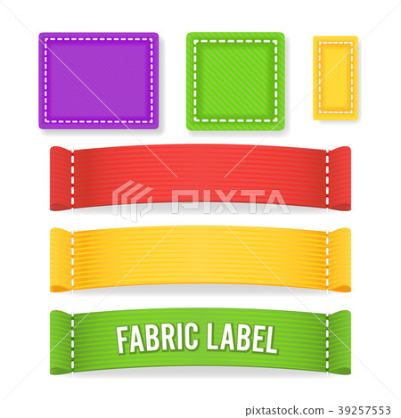 Color Label Fabric Blank Vector 39257553