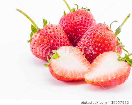 Group of Strawberries isolated on white background Group of Strawberries isolated on white background 39257922