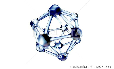 DNA molecule in water over white background. DNA molecule in water over white background. 39259533