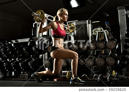 fitness girl in gym fitness girl in gym 39259820