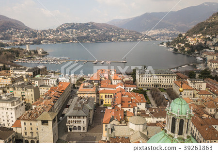Aerial view of Como city 39261863