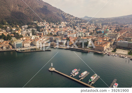 Aerial view of Como city Aerial view of Como city 39261900