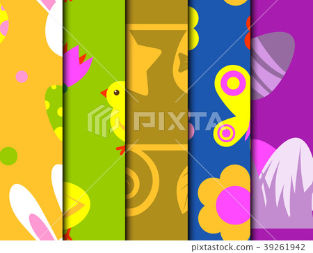 Easter rabbit character bunny seamless pattern Easter rabbit character bunny seamless pattern 39261942