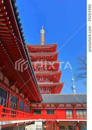 東京天空樹和淺草寺五層塔 東京天空樹和淺草寺五層塔 39263466