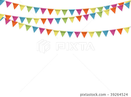 Party Background with Flags Vector Illustration 39264524
