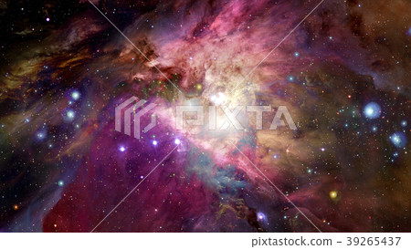 Nebula in deep mysterious space. Elements of this 39265437