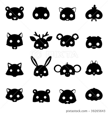 Animals carnival mask silhouette vector festival Animals carnival mask silhouette vector festival 39265643