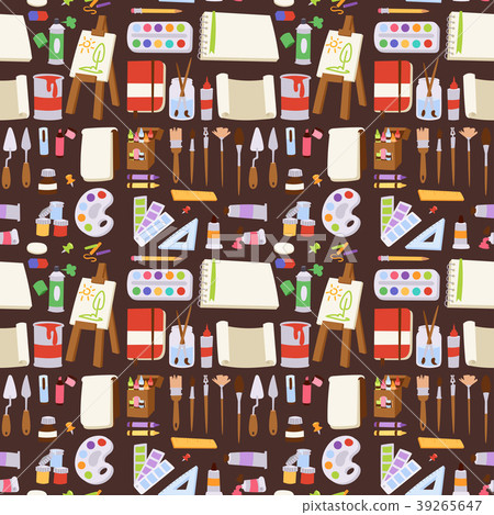 Painting art tools palette vector illustration 39265647