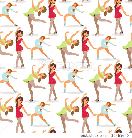 Figure ice skater women vector beauty sport girls Figure ice skater women vector beauty sport girls 39265650