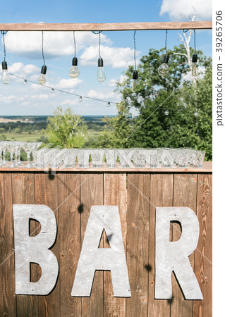 Simple bar concept. Summer cafe on terrace with 39265706