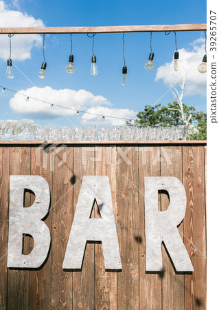 Simple bar concept. Summer cafe on terrace with 39265707