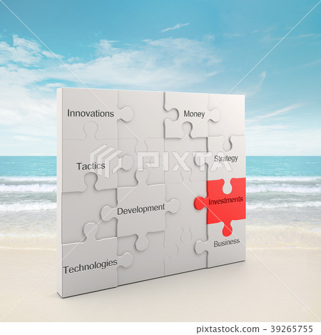 Investments puzzle concept 3d rendering Investments puzzle concept 3d rendering 39265755