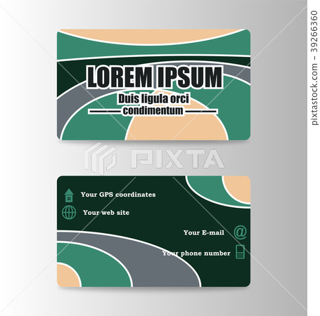 Creative and Clean Business Card Template. Flat 39266360