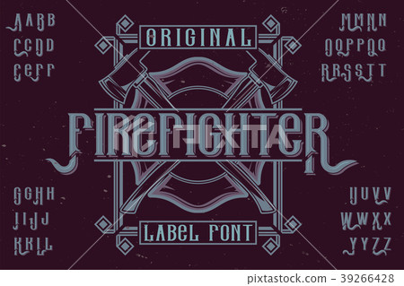Original label typeface Original label typeface 39266428