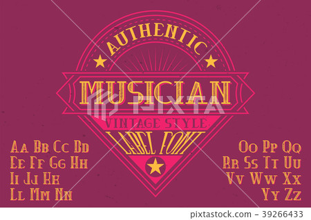 Original label typeface Original label typeface 39266433