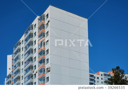 Modern concrete blocks apartment building Modern concrete blocks apartment building 39266535