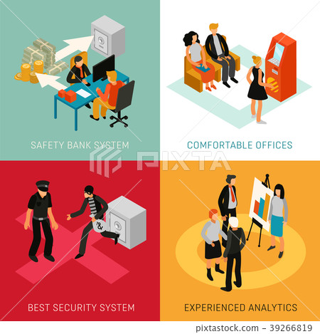 Bank People Isometric Concept  39266819