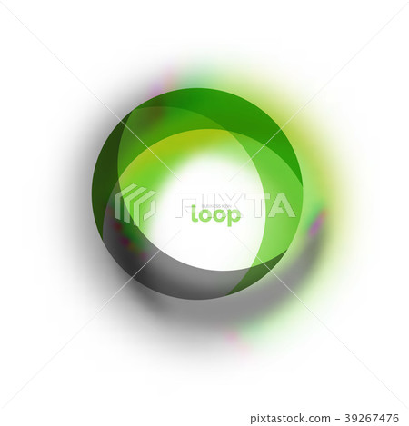 Loop circle business icon, created with glass Loop circle business icon, created with glass 39267476