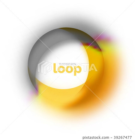 Loop circle business icon, created with glass Loop circle business icon, created with glass 39267477