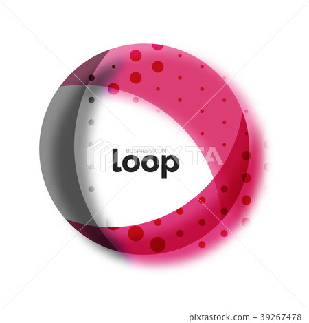 Loop circle business icon, created with glass Loop circle business icon, created with glass 39267478