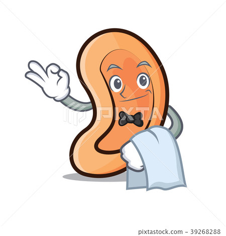 Waiter Ear mascot cartoon style Waiter Ear mascot cartoon style 39268288