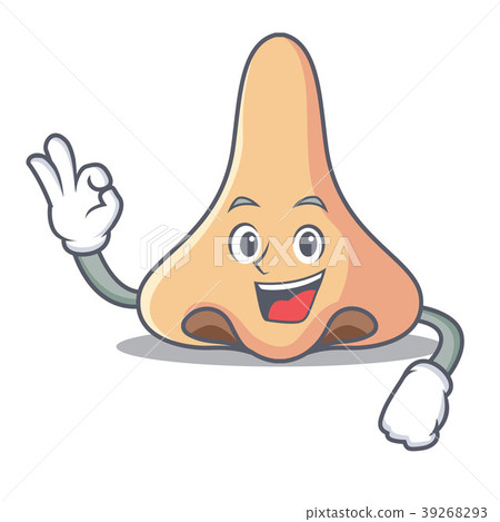 Okay nose character cartoon style 39268293