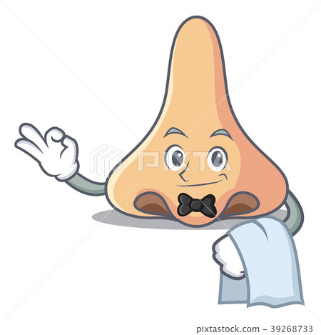 Waiter nose mascot cartoon style 39268733
