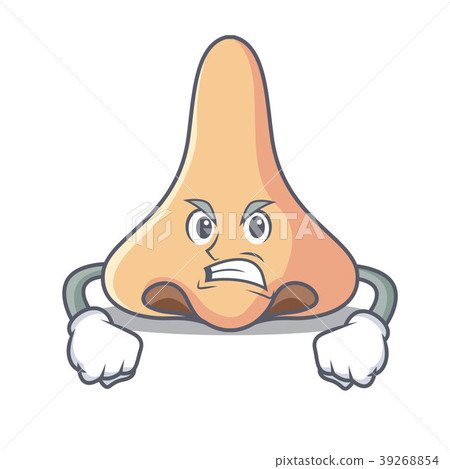 Angry nose mascot cartoon style Angry nose mascot cartoon style 39268854