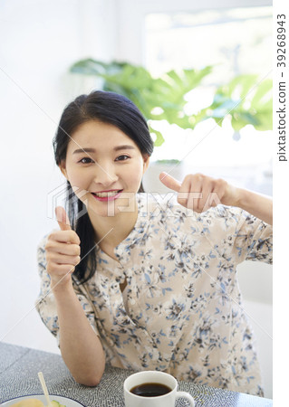 生活，年輕女性，韓國人 39268943