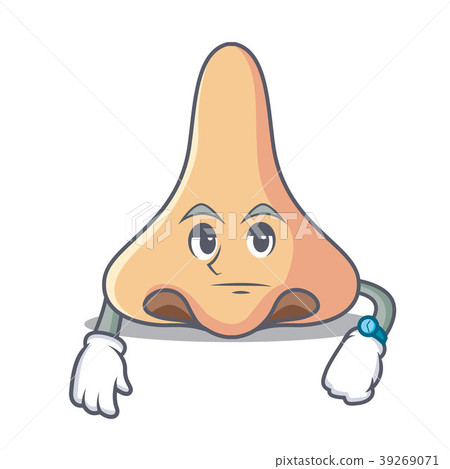 Waiting nose mascot cartoon style Waiting nose mascot cartoon style 39269071