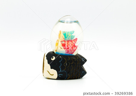 Cranberry made of clay for decoration on white 39269386
