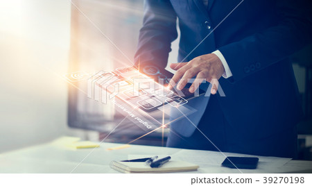 Man using modern interface digital marketing 39270198