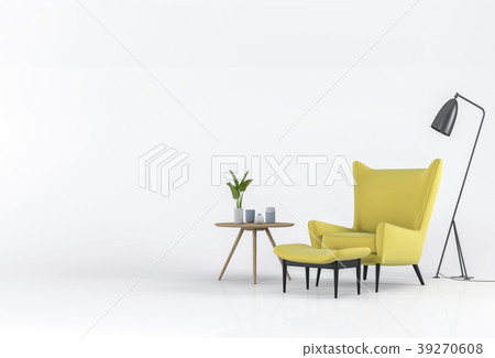 3D rendering of Studio furniture with armchair 3D rendering of Studio furniture with armchair 39270608