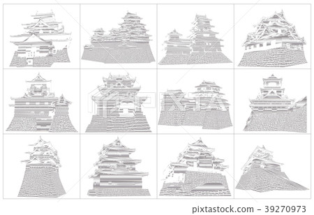 Japanese castle extant Tenmon silver 2 Japanese castle extant Tenmon silver 2 39270973