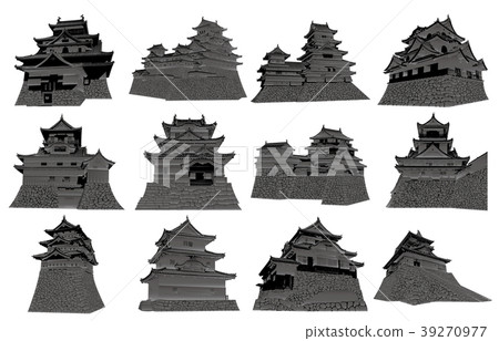 日本城堡現存城堡黑色 39270977