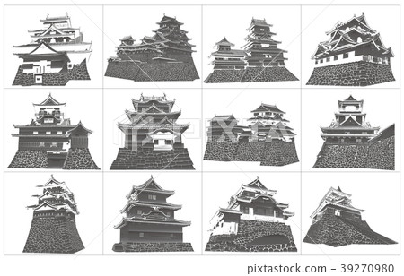 日本城堡現存的Tenshu Black 2 39270980