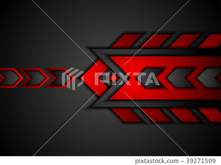 Red and black technology background with arrows - Stock Illustration ...