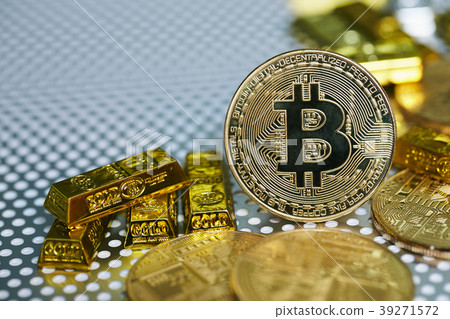 比特幣金幣虛擬貨幣金打孔金屬酷 比特幣金幣虛擬貨幣金打孔金屬酷 39271572