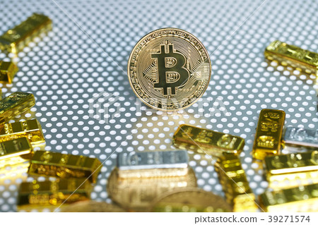 比特幣金幣虛擬貨幣金打孔金屬酷 39271574