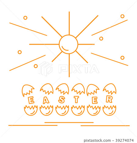 Cute vector illustration with symbols for Easter 39274074