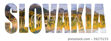 Slovakia letters isolated with image 39275233